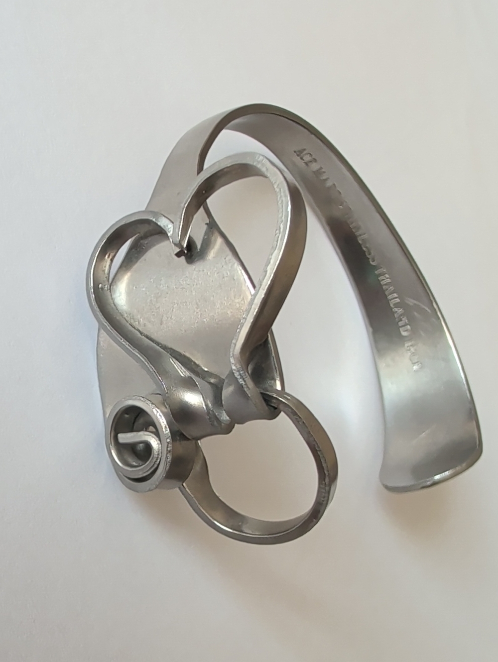 Stainless Steel Heart Cuff Bracelet
